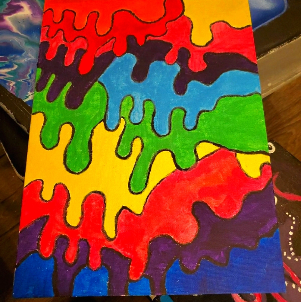 Trippy drippy painting